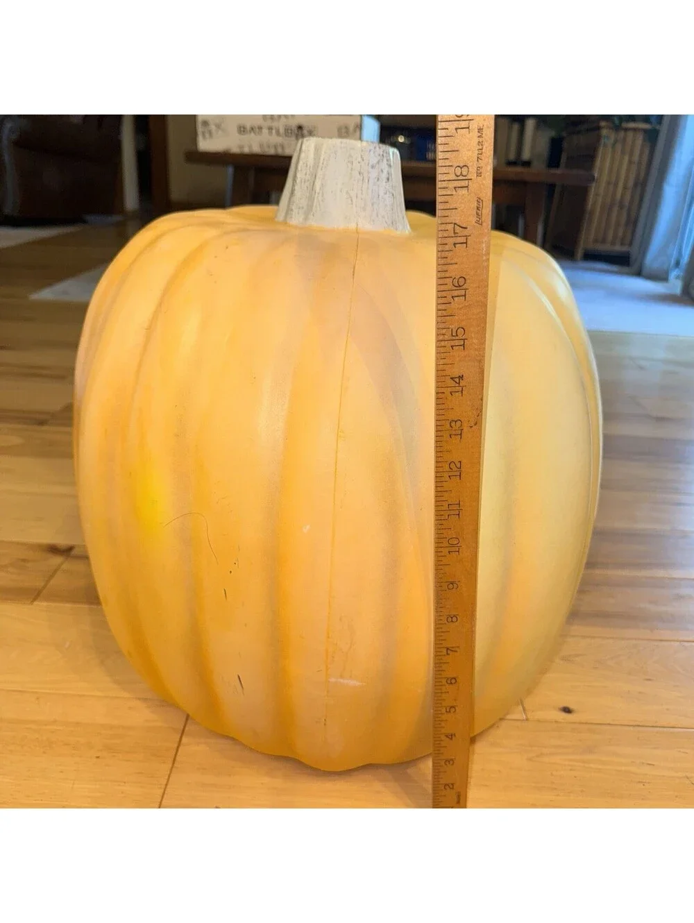Large Vintage Pumpkin Blow Mold 20” Plastic Light-Up Jack-o-Lantern 1990s